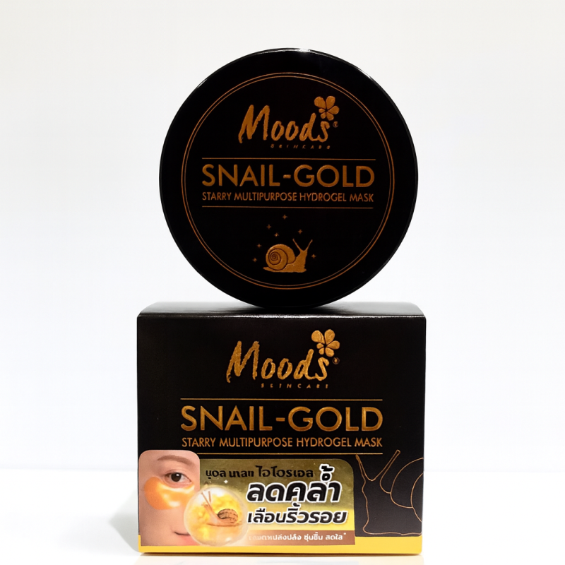 Patchs pour les yeux Moods au mucine d’escargot et à l’or, 60 pcs