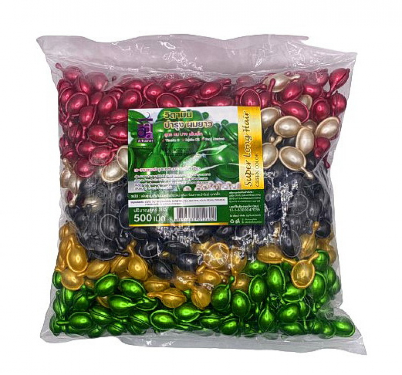 Capsules for hair wholesale A-Trainer MIX Super Long Hair with vitamin E and jojoba oil, 500 pcs