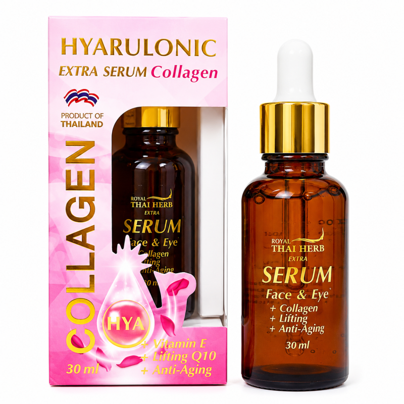 Сыворотка для лица Royal Thai Herb Hyaluronic Collagen Q10 с гиалуроновой кислотой и коллагеном, 30 мл