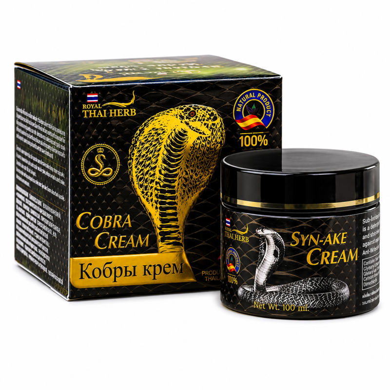 Антивіковий крем для обличчя від зморшок зі зміїним пептидом Syn-Ake Royal Thai Herb, 100 г