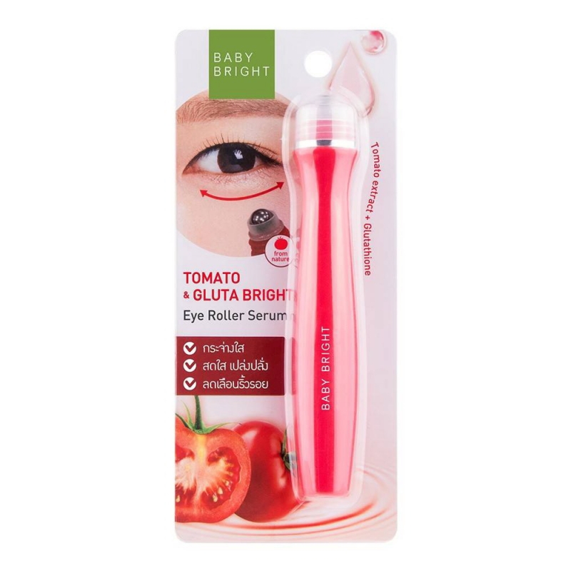 Роллер сыворотка для кожи вокруг глаз Baby Bright с томатом и глутатионом, 15 мл