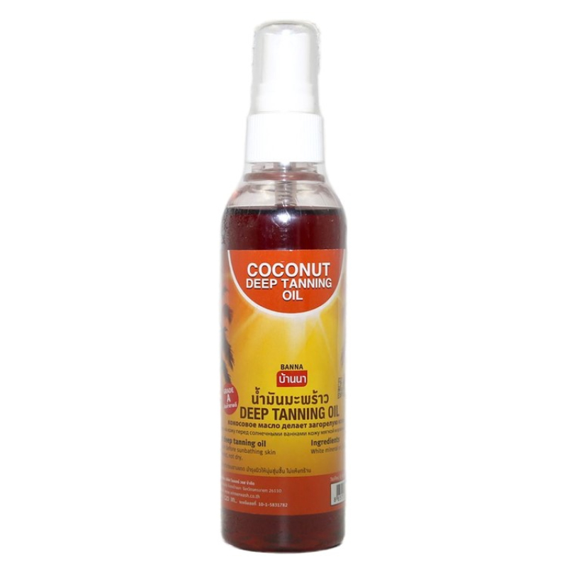 Huile de coco Banna pour le bronzage, naturelle, 120 ml
