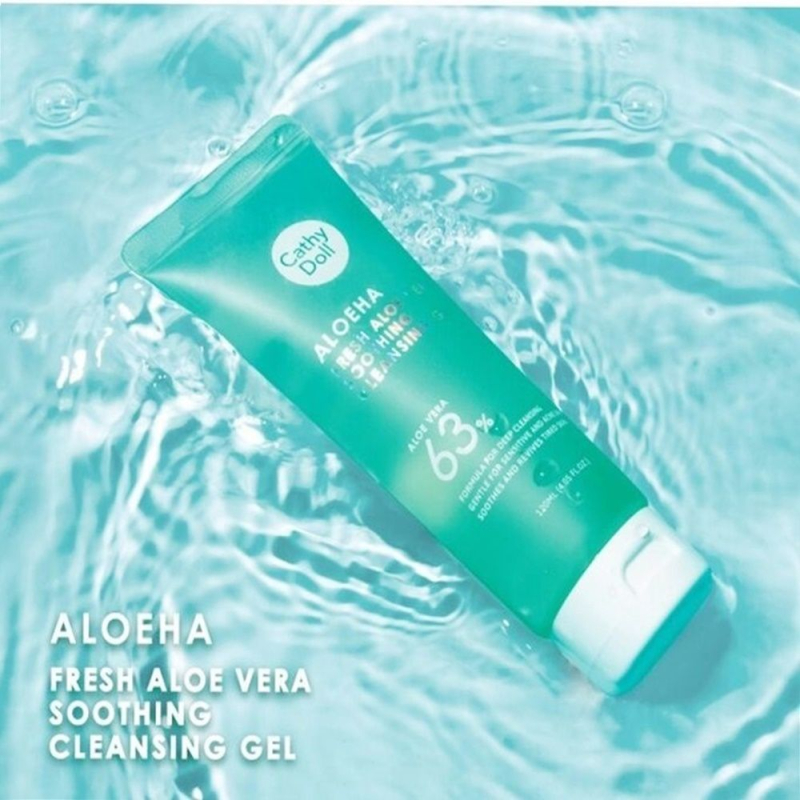 Gel nettoyant visage Cathy Doll Aloe Vera pour peau sensible, 100 ml