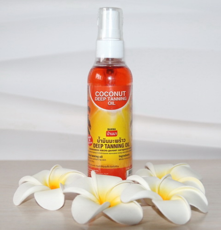 Huile de coco Banna pour le bronzage, naturelle, 120 ml