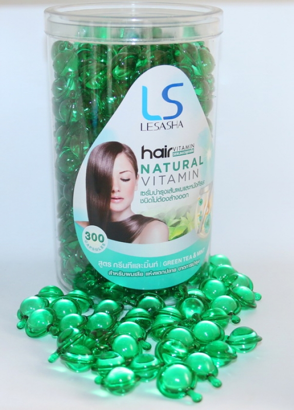ОПТ Капсулы для волос Lesasha Hair Serum Vitamin c зеленым чаем и мятой, 300 шт