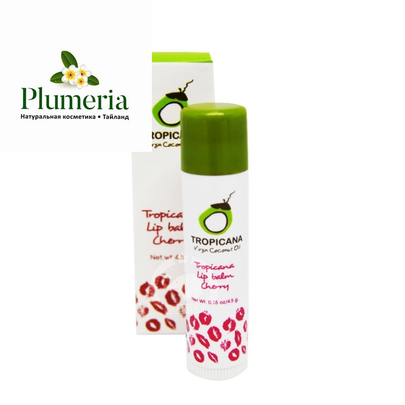 Baume à lèvres Tropicana à l’huile de coco et cerise, 5 g
