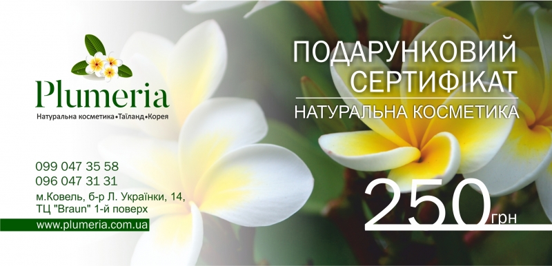 Gift certificate with a nominal value of 250 UAH