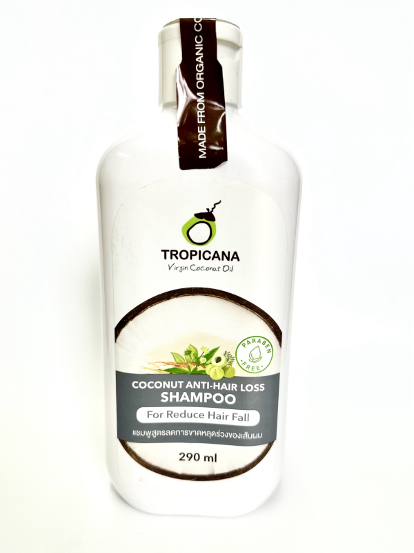 Shampooing anti-chute Tropicana à l’huile de coco sans parabènes, 290 ml