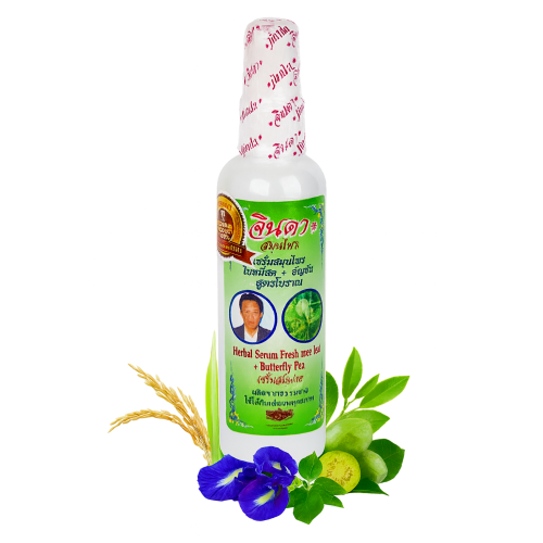 Serum do włosów Jinda Herb przeciw wypadaniu z ziołami leczniczymi i mlekiem ryżowym, 120 ml