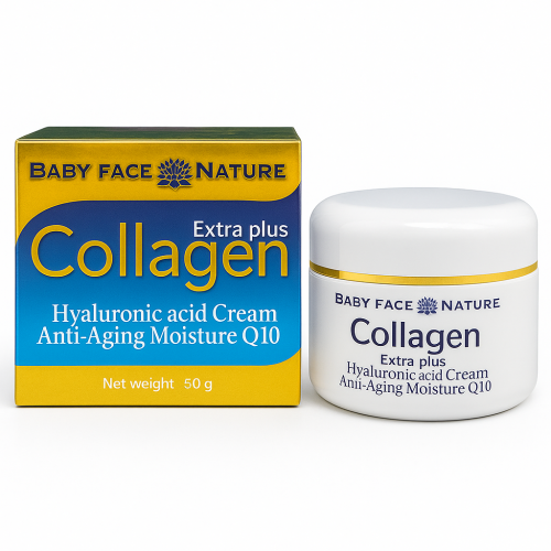 Krem do twarzy odmładzający z kolagenem i kwasem hialuronowym Baby Face Nature Q10