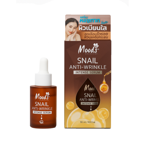 Serum do twarzy Moods z mucyną ślimaka Snail Anti-Wrinkle Serum — skoncentrowane przeciwzmarszczkowe, 30 ml