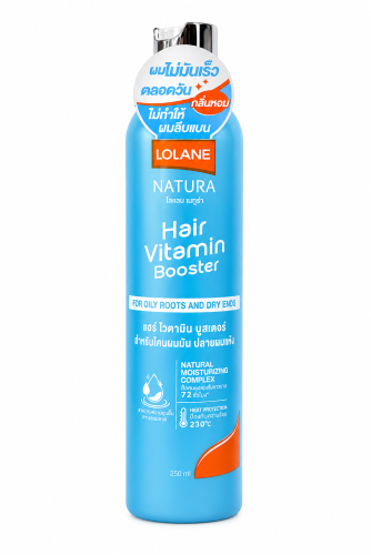 Lolane Natura Vitamin Hair Booster with Keratin for Oily Roots and Dry Ends, 250 ml