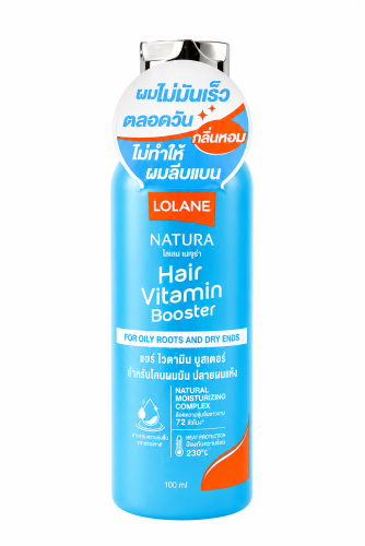 Lolane Natura Vitamin Hair Booster with Keratin for Oily Roots and Dry Ends, 100 ml