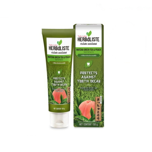 Dentifrice Twin Lotus au thé vert Matcha et à la pêche, protection des gencives et de l’émail, 150 g
