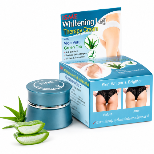 Crème Éclaircissante Isme Rasayan pour les Zones Intimes, les Aisselles et les Genoux à l’Aloe Vera et au Thé Vert, 5 g