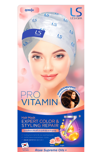 Masque capillaire SPA Lesasha Expert Color & Styling Repair avec bonnet thermique pour cheveux colorés, 35 g