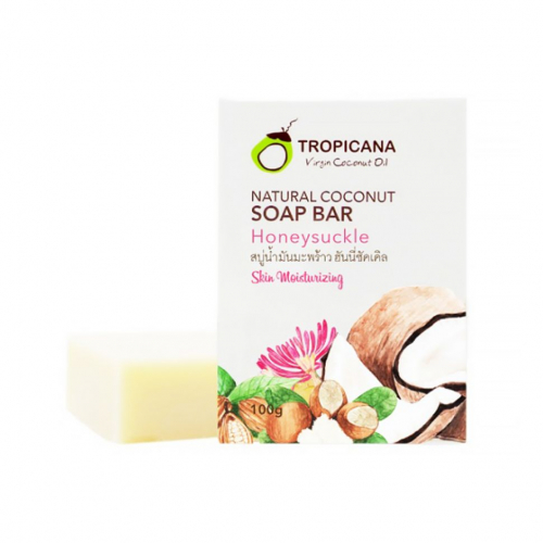Savon à la noix de coco Tropicana au chèvrefeuille pour l’hydratation de la peau, 100 g
