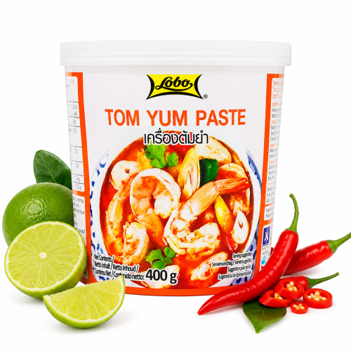 Паста для супу Том Ям Lobo — тайська основа для гострого супу з морепродуктами або куркою, 400 г