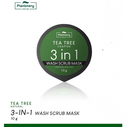 Peeling do twarzy Plantnery Peeling do twarzy Tea Tree - 3 w 1 - oczyszczanie, peeling, maska, 10 g
