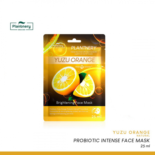 Masque visage Plantnery Yuzu Orange Probiotic Vitamine C intense, éclat, 25 g