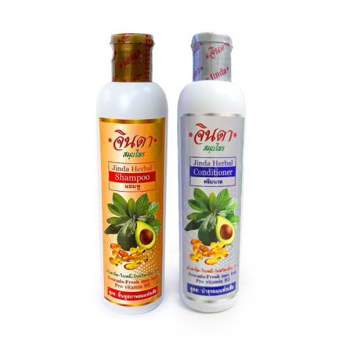 Coffret capillaire Jinda Herb à l’avocat – shampooing et après-shampooing