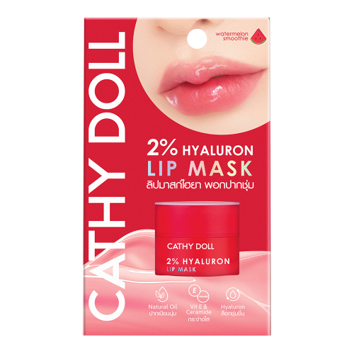 Masque pour les lèvres Cathy Doll à 2% d’acide hyaluronique, saveur pastèque, 4,5 g 