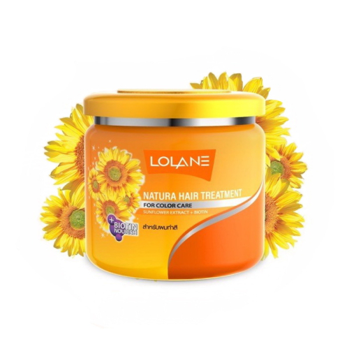 Masque pour cheveux colorés Lolane Natura – Protection de la couleur, 500 g