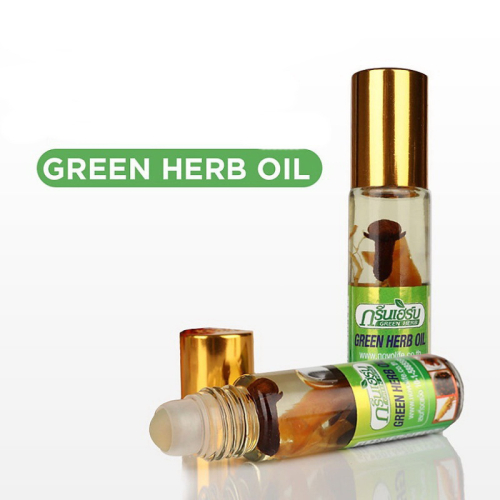 Inhalateur nasal Green Herb — baume liquide thaï contre le rhume, 10 ml