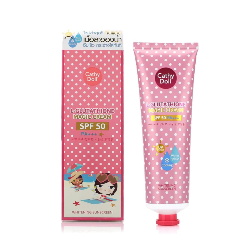 Kkrem przeciwsłoneczny Cathy Doll, koreański, SPF-50 wybielający, 60g.