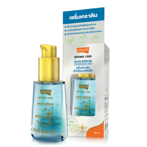 Serum keratynowe do włosów LOLANE Intense Care z olejkiem arganowym do włosów suchych, 55 ml