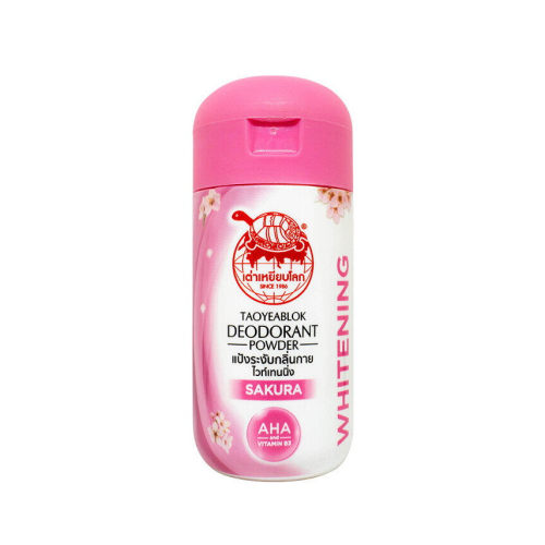 Talc herbacé Taoyeablok contre les mauvaises odeurs des pieds et du corps à la fleur de cerisier (sakura), 22 g