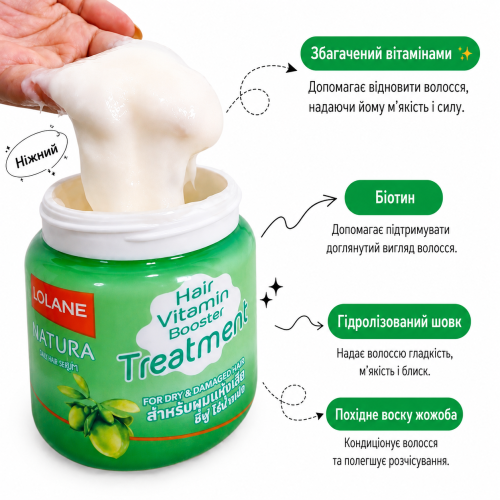 Masque capillaire Lolane à l’huile de jojoba et aux protéines de soie, 100 g