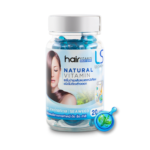 Тайські капсули для волосся Lesasha Hair Serum Vitamin з водоростями, в баночці 20 шт