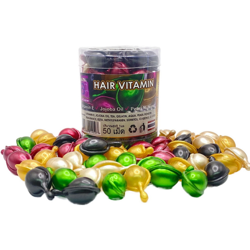 Capsules capillaires A-Trainer MIX Super Long Hair – vitamine E & huile de jojoba, 50 pcs un tube