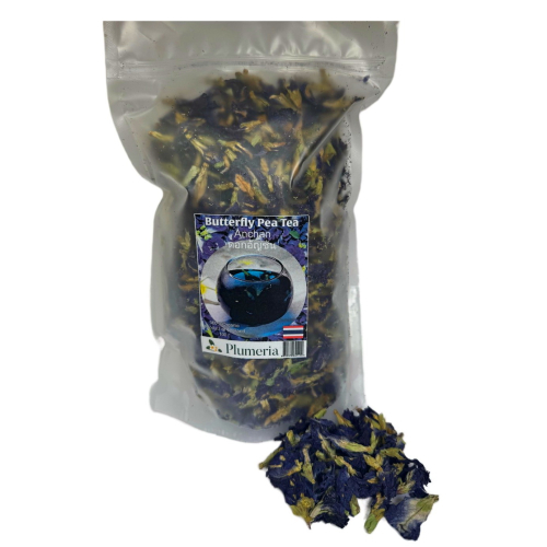 Thé Bleu Plumeria Anchan Butterfly Pea Tea écologique, qualité premium, 100 g