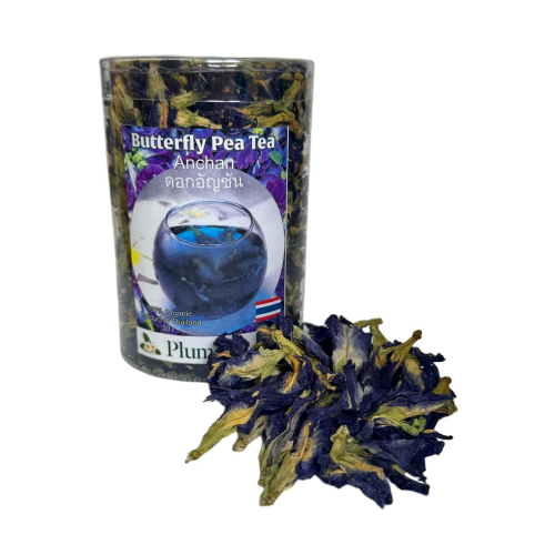 Thé Bleu Plumeria Anchan Butterfly Pea Tea écologique, qualité premium, 50 g
