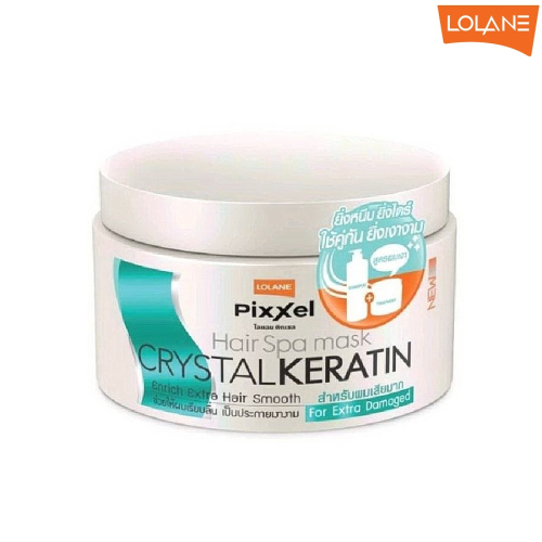 Masque capillaire SPA Lolane Pixxel Crystal Keratin cheveux cassants avec huile d’argan, 225 g