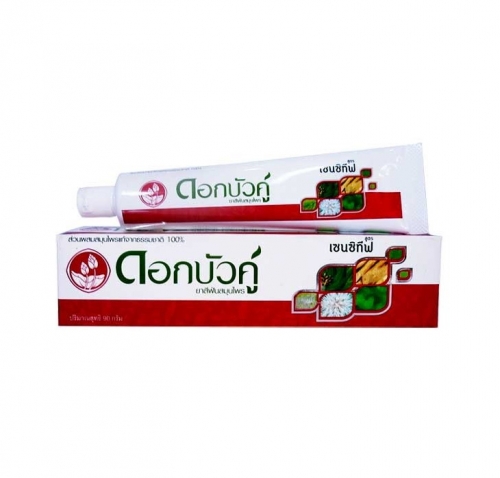 Dentifrice thaïlandais Twin Lotus aux herbes pour dents sensibles, 90 g