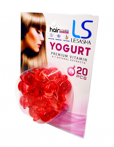 Капсули для волосся Lesasha Hair Serum Vitamin з йогуртом, блістер, 20 шт